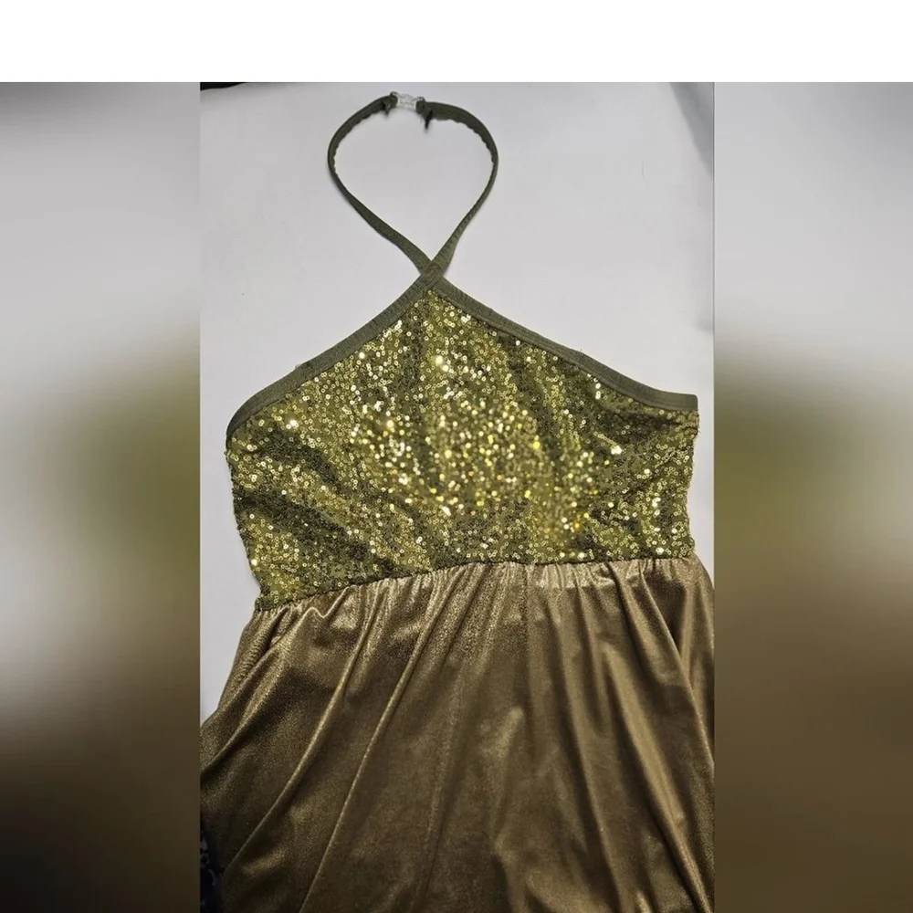 Contemporary Dance Costume, Large Adult, Green, A Wish Come True